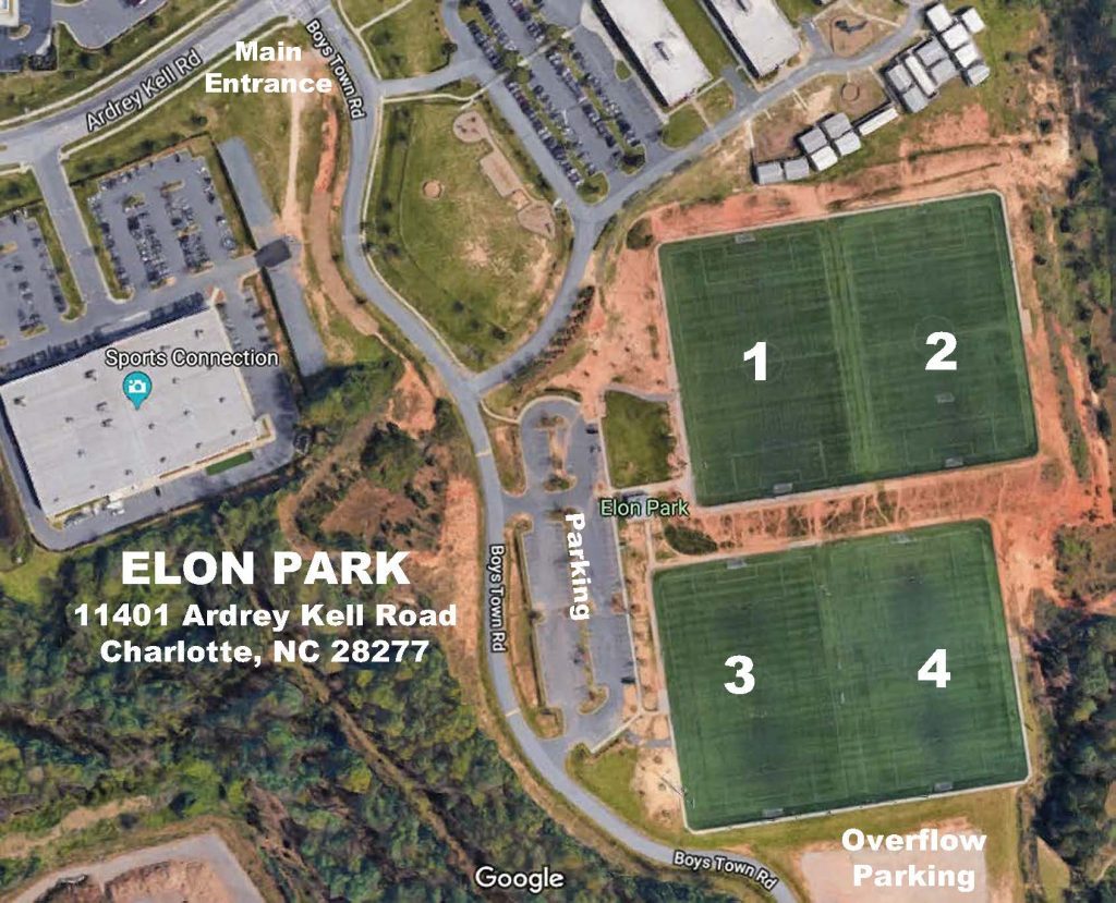 Map_Elon Park Asheville Empire Lacrosse